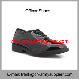 Wholesale Cheap China Military Black Leather Army Police Officer Shoes