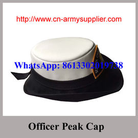 Wholesale Cheap China Army Color Military Police Officer Peak Service Cap