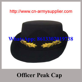 Wholesale Cheap China Army Color Military Police Officer Peak Service Cap