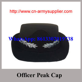 Wholesale Cheap China Army Color Military Police Officer Peak Service Cap
