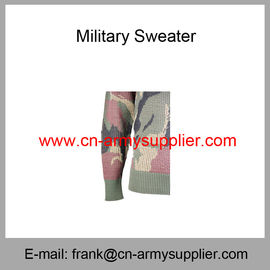 Wholesale Cheap China Military Woodland Camo Wool Acrylic  Police Army Pullover