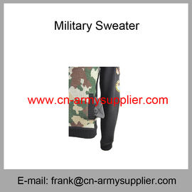 Wholesale Cheap China Military Woodland Camo Wool Acrylic  Police Army Pullover