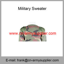 Wholesale Cheap China Military Woodland Camo Wool Acrylic  Police Army Pullover