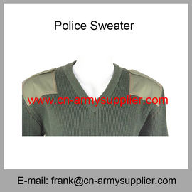 Wholesale Cheap China Military Wool Acrylic Police Army Olive Green Sweater