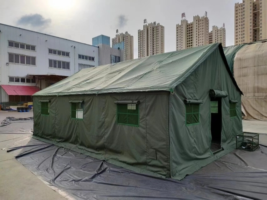 Windproof Military Tent UN Blue and Stainless Steel Poles for Emergency Situations