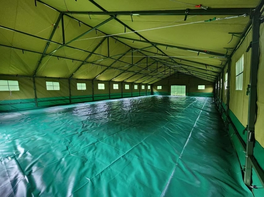 Stainless Steel Poles Military Tent Made of Cotton Canvas Fabric for Windproof Protection and Durability