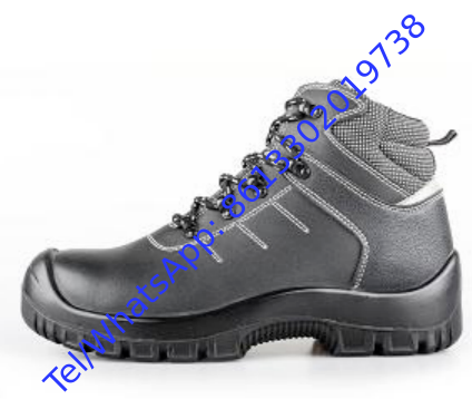 Black Safety Shoes Steel Toe Cap Safety Work Boots Durable Comfortable Protective Footwear for Industrial Construction and Warehouse