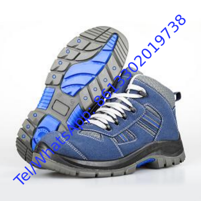 Steel Toe Cap Safety Shoes Leather Suede Fabric Microfiber Sizes 38-46 EU Durable Safety Footwear for Industrial Workers