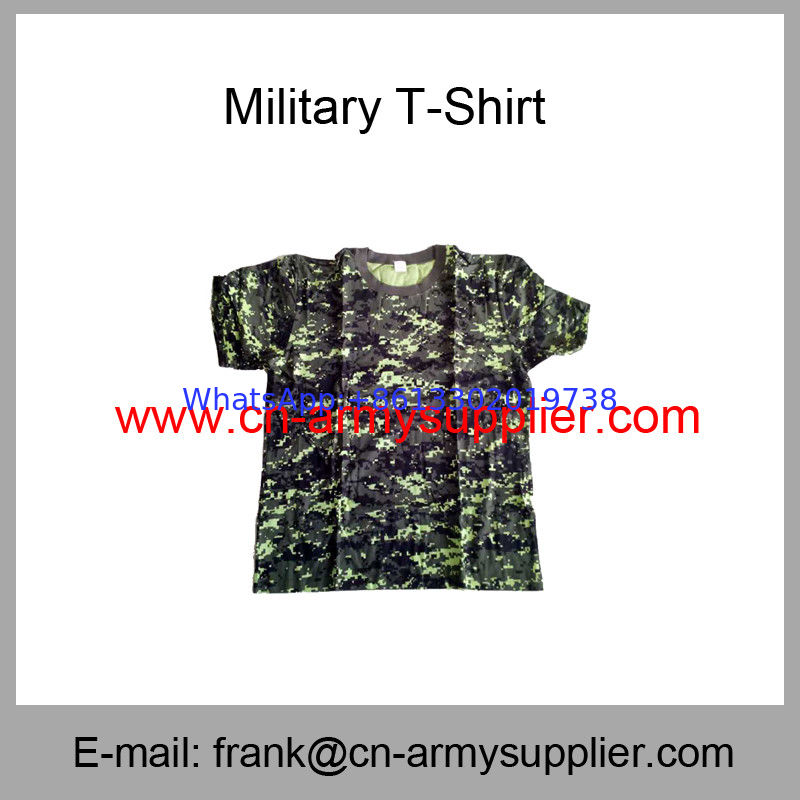 Wholesale Cheap China Military Camouflage Cotton Round Collar Army T-Shirt
