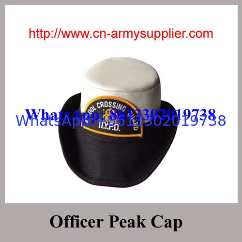Wholesale Cheap China Army Color Military Police Officer Peak Service Cap