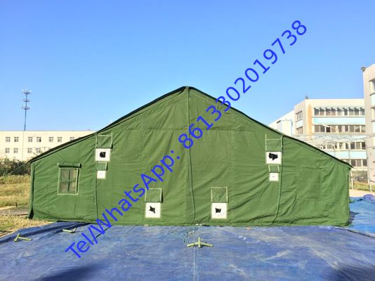 Tente militaire en polyester pour l'armée et la police avec feuille de sol en PVC